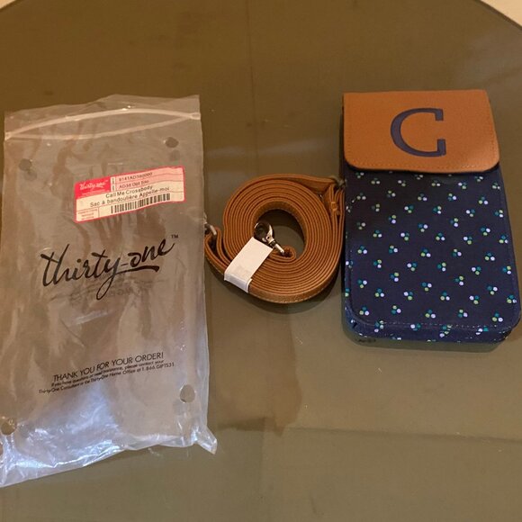 Thirty-One Crossbody Phone Purse – "C" Monogram - Picture 1 of 3